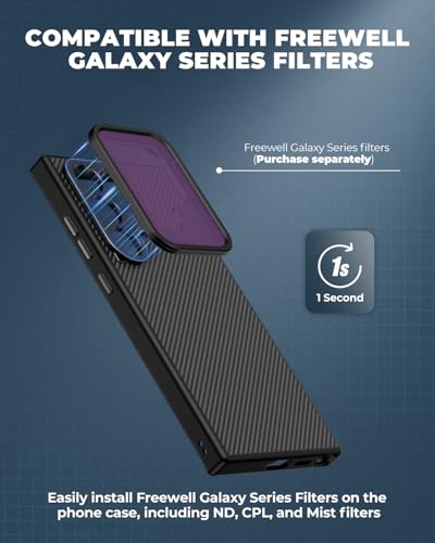 Image of FREEWELL Pro Filmmaker Case for Samsung S25 Ultra - Magnetic Filters & 17mm Lens Slot Black