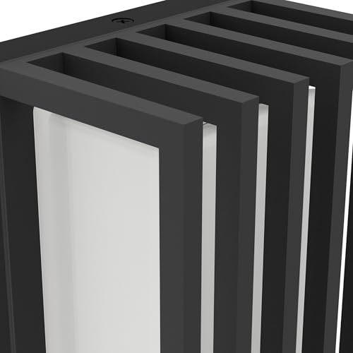 Applique murale LED extérieure design en aluminium noir avec éclairage modulable