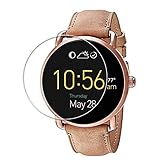 Screen Protector Compatible with Fossil Q Wander Gen 2, [3 Pack] Tempered Glass [2.5D &9H Hardness] [Anti-Scratch] Full Coverage Bubble-Free Watch Protective Film - [Permanent Warranty Replacement]