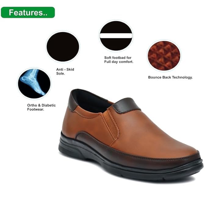 Image of HEALTH FIT Orthopedic & Diabetic Shoes Breathable Soft Sole Ultra-Lightweight Shoes for Men's 1731