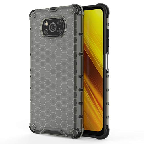 Image of Glasgow | for Poco X3 Honeycomb Pattern Back Case Cover for Poco X3 - Black