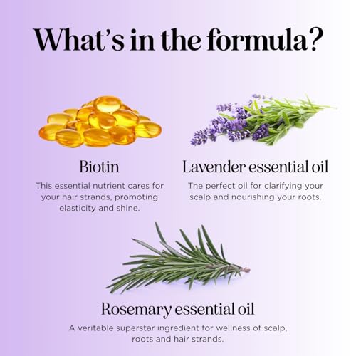 Image of Lavender Biotin Shampoo for Thinning Hair - Volumizing Shampoo for Fine Hair with B Vitamins Rosemary Argan Primrose & Tea Tree Oils - Paraben Silicone and Sulfate Free Vegan Formula (16 Fl Oz)