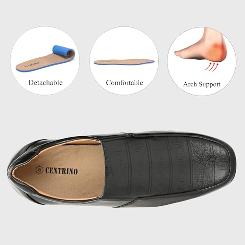 Image of Centrino Slip-on Men's Formal Shoe | Stylish with Soft Cushioned Insole | Trendy Non Lace-Up Design | Perfect for Formal & Office Wear (7680)