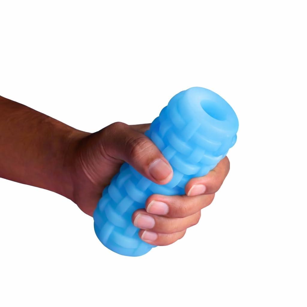 Sultaan Sky Blue Handheld Massager for Relief with Ribbed Interior - Sky Blue M1