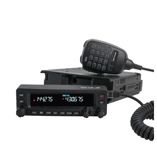 Retevis MA1 50W Dual Band Ham Radio | Cross-Band Repeater & Mobile Transceiver 2-in-1 | Superheterodyne Receiver| Air Band Reception | Detachable Control Panel | Noise Reduction Base Station
