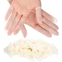 Apausvcm 100 Stück Fingerlinge,Latex Fingerlinge,Wasserdicht Fingerlinges Daumenschutz,Fingerverbände Finger Schutzkappe,Antistatisch Allgemeine Fingerlinges aus Gummi,Fingerschutz Latex Finger Cot
