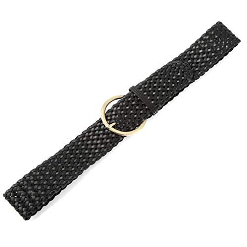 Women's Braided 2Inch Wide Leather Waist Belts for Women Dress Waistbands Corsets Woven Belt3