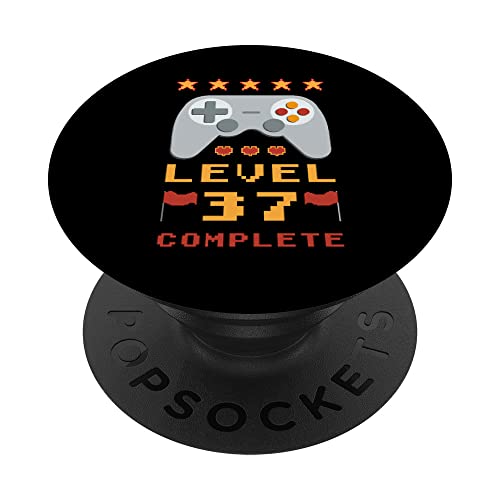 37 cumpleaños Nivel 37 completo PopSockets PopGrip Intercambiable