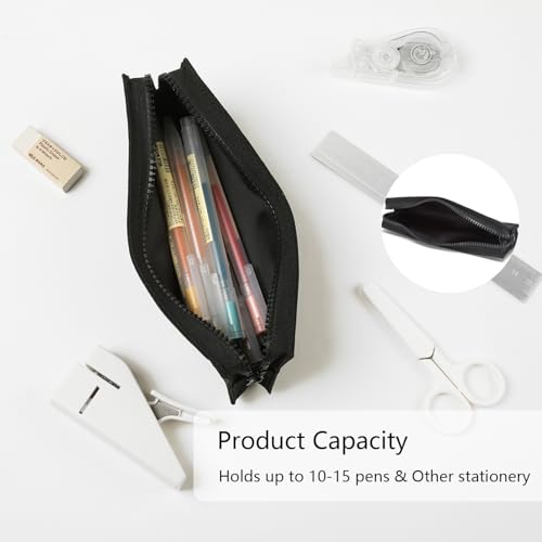 Image of Oxford Fabric Pencil Case Lightweight and Durable Ideal Pencil Pouch (Black /Oxford,Oxford Fabric)