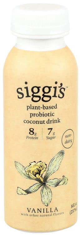 siggi’s® Plant-Based Probiotic Coconut Drink, Vanilla, 8 oz. – Single Serving Dairy Free Snack