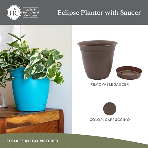 image for The HC Companies 12 Inch Eclipse Round Planter Pots with Drainage Hole