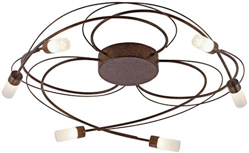 Preisvergleich Produktbild LED Deckenleuchte Paul Neuhaus Nelia 8250-48 Lampe Dimmbar Rost Weiß