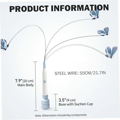 Jouet automatique pour chat d'intérieur papillon interactif rotatif rechargeable USB-C - 5