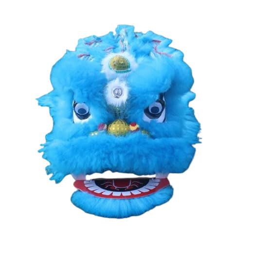 Quepiem Deporte al Aire Libre, Danza del dragón Chino, Disfraz de Danza del león, Desfile de actuación para niños, Mascota de Escenario(Light Blue)