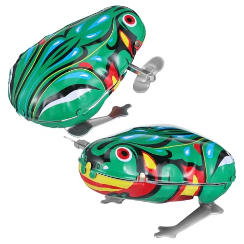 Wrapped Iron Frog Toy, Juguete de Cuerda Juguete de Metal con Forma de Rana Movimiento Saltar Arte de Hierro Retro Ranas Saltando Divertido para NiñOs para Juegos CláSicos Y Competencias, 2 Piezas Wrapped Iron Frog Toy, Juguete de Cuerda Juguete de Metal con Forma de Rana Movimiento Saltar Arte de Hierro Retro Ranas Saltando Divertido para NiñOs para Juegos CláSicos Y Competencias, 2 Piezas