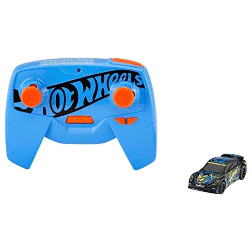Hot Wheels Rc Nissan Gtr in 1:64 Scale, Remote-Control Toy Car with Controller & Track Adapter, Works On & Off Track