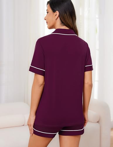 Image of HNG Pajama Sets for Women 2 Piece PJ Sets Short Sleeve Lounge Set Fashion Sleepwear XS-3XL