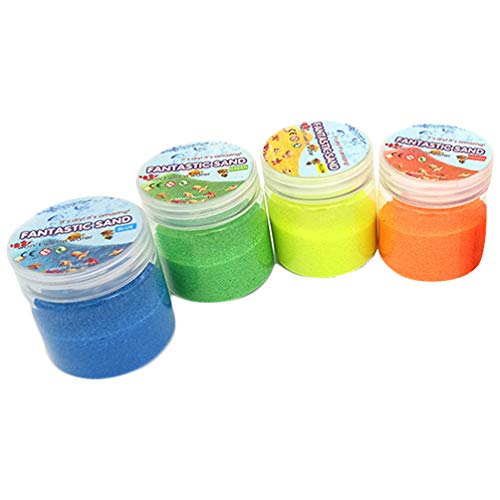 TOYANDONA 4 Stück Magic Sand Spielzeug Raum Sand Hydrophoben Sand Spielspielzeug für Kinder Kinder (Zufällige Farbe)