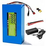 DYMOZYNE 36V 48V 20AH Lithium Rechargeable Battery with 30A BMS,XT60 SM Connector, for 100W-1200W DIY Projects (T-48V-20AH(200W-1200W))
