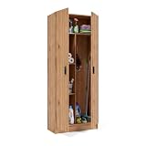 duehome | Armario Multiusos, Medidas: 73 cm (Ancho) x180 cm (Alto) x 37 cm (Fondo)