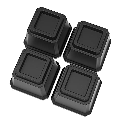 Napnapday Bed Risers 4 Inch Heavy Duty 4 Pack Bed Furniture Elevators, 1,500 Lbs Lifts Up Riser For Sofa And Table, Black #TOP6