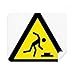 Warning Symbol Yellow Black Stumble Triangle Cleaning Cloth Screen Cleaner 2pcs Suede Fabric