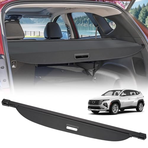 BIGACOVER Cargo Cover for Hyundai Tucson Hybrid 2022 2023-2025 Retractable Rear Trunk Security Cover Shield Shade Accessories No Drilling Required (Not for Other Hyundai Models)