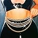 COSYDAYS Rhinestone Chain Belt Gold Sparkly Waist Chains Fashion Body Chain Jewelry for Women