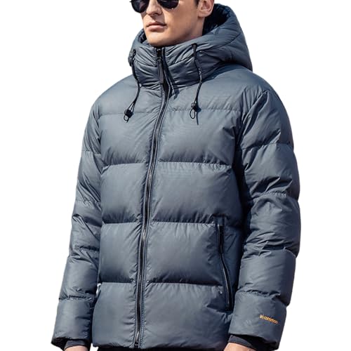 Image of Duck Down Jackets For Men,Mens Puffer Jacket For Cold Protection And Warmth,Hooded Mens Winter Coat,90 White Duck Down