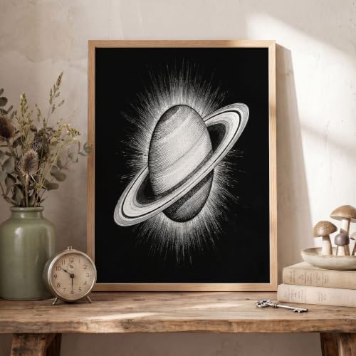 Cuadros decoracion salon retro de planetas para un dormitorio de estilo nordico moderno