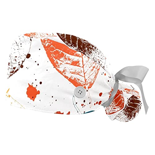 Chapeaux de travail JDEZ respirants et colorés avec motif feuilles d'automne