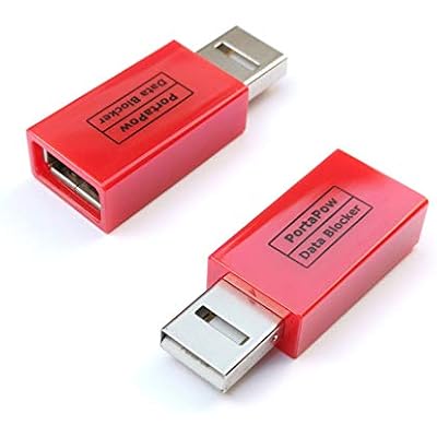PortaPow USB Data Blocker (2 Pack) - Protect Against Juice Jacking