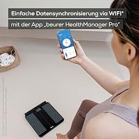 Beurer BF 990 Körperfettwaage mit Handsensoren, Digitale Personenwaage mit App-Anbindung via WIFI/Bluetooth, 25 Messwerte, Überkreuzmessung mit 8 Elektroden, Datenübertragung zu Apple Health & co. – Ansicht 5
