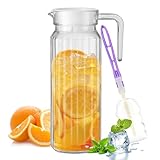 Photo Gallery 1,1 l brocca in acrilico, tie-dailynec 1 pack brocca per acqua in plastica trasparente, bpa-free brocca per succo con coperchio e manico per limonata, latte, tè, include 1 pennello a manico lungo Photo Gallery 1,1 l brocca in acrilico, tie-dailynec 1 pack brocca per acqua in plastica trasparente, bpa-free brocca per succo con coperchio e manico per limonata, latte, tè, include 1 pennello a manico lungo
