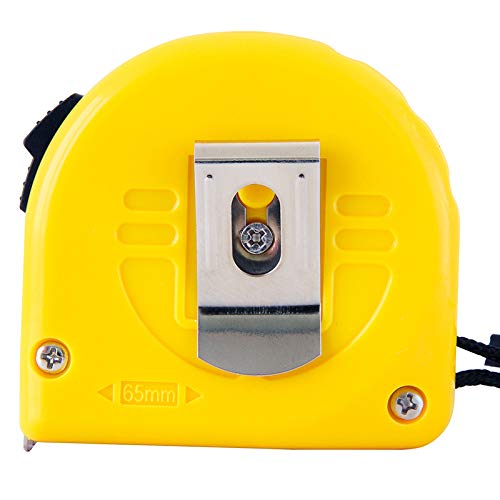 Qumiuu Intrekbaar meetlint, intrekbaar meetlint, 3 meter stalen liniaal met automatisch vergrendelend meetlint, intrekbaar meetlint met metrische schaal, voor bouwvakkers en knutselaars