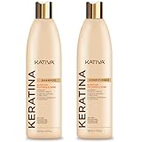 Keratin Shampoo and Conditioner Pack set of 2. Nutrition, Softeness and Shine without Sulfates. Salt and Parbens Free.