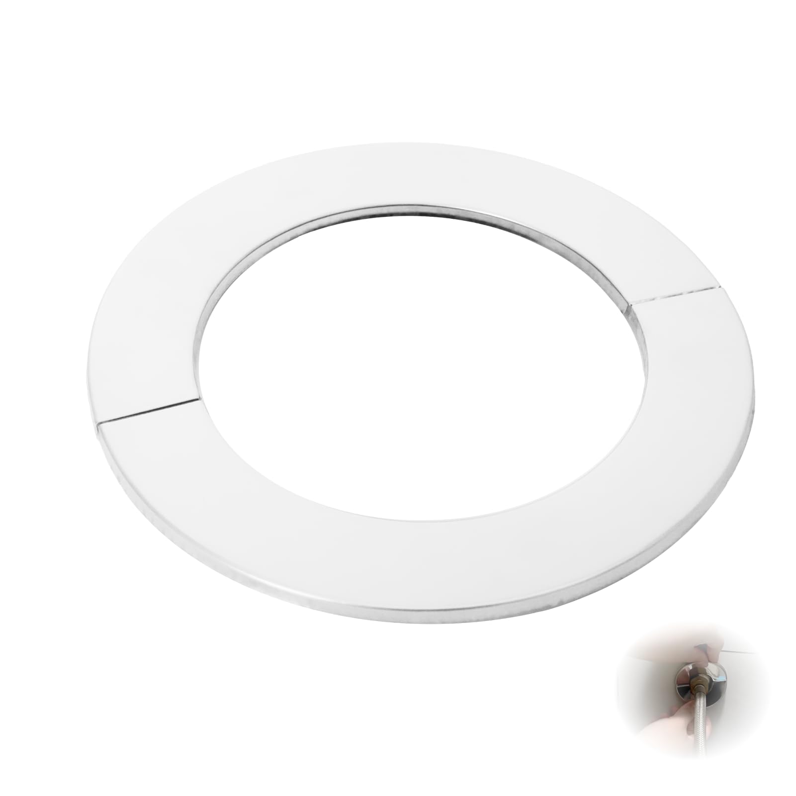 rozeta rura kominowa 100mm, tuleja kominowa 100 mm Wymiary 101 x 150 x 5 mm ze stali nierdzewnej żaroodporne do kominka rury (100mm)