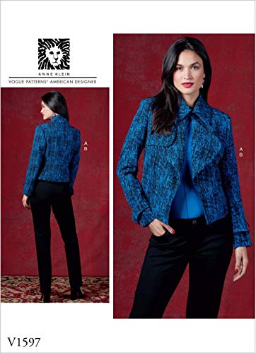 McCall's V1597 Vogue Padrão de costura, modelo, papel, branco, 6-8-10-12-14