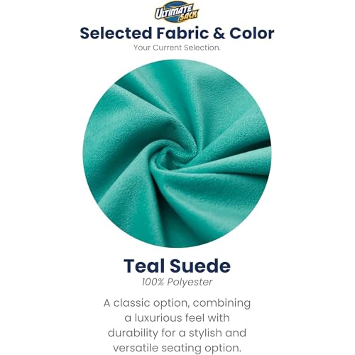 Ultimate Sack 4ft Bean Bag Chair, Oversize Bean Bag Chair for Adults, Comfy Chair Bean Bag Couch Lounge Sofa Loveseat Furniture | Teal Suede - Thumbnail 4
