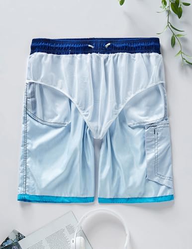 Men's 9" Quick Dry Swim Trunks with Mesh Lining and Cargo Pockets, Beach Shorts Bathing Suits2