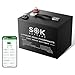 SOK 12V 100AH Lifepo4 Lithium Battery, SK12V100H 4000~8000 cycles Support Bluetooth, Smart BMS, Built-in heater can be charged at a minimum of -4℉/-20℃. for RV, Solar, Trolling Motor, Off Grid.