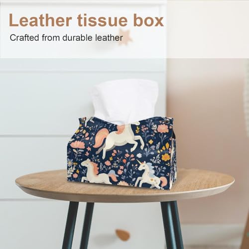 Distributeur à mouchoirs licornes fleuries lavable pour commodes et salons - 3