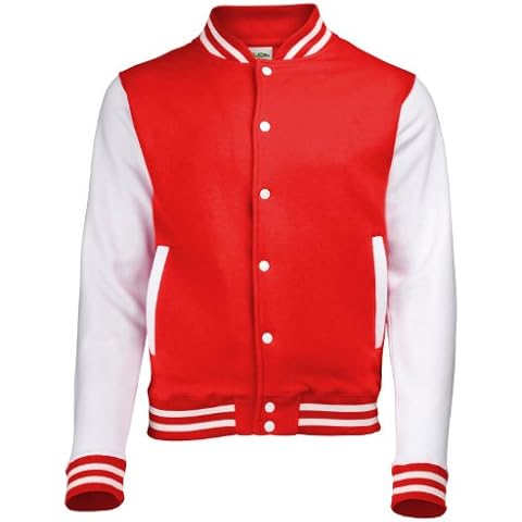 AWDis Unisex Varsity Jacket in Fire Red Cover