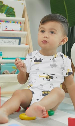 Image of KOH KOH Kids Short Sleeve Cotton Solid Lap Shoulder Baby Bodysuit