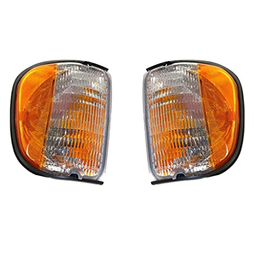 For Ford E-350 Econoline Club Wagon 1999-2002 Turn Signal/Corner Light Driver and Passenger Side | Pair | FO2520122, FO2521122 | F2UZ13201A, F2UZ13200A