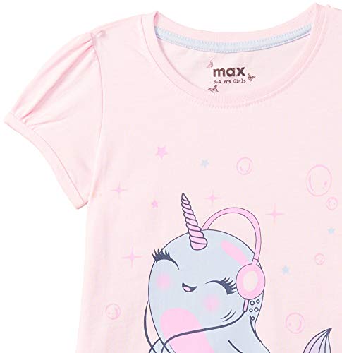 Image of Max Girls Printed Round Neck T-Shirt