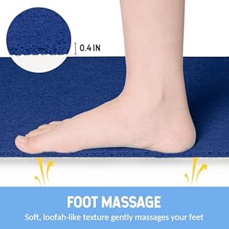 Hargiis Non-Slip Bathtub Mat, Anti Slip Shower Mat, Fast Drying Bathtub Mats, Foot Scrubber Mat, Anti Slip Mat for Tub, Floor, Bathroom, Kitchen, Home, Hotel (Navy Blue 24"×24")