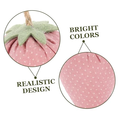 Cabilock 4pcs Fabric Simulated Strawberry Fake Fruit Bowl Fillers Strawberry Lifelike Fruits Strawberry Decor Artificial Fruits Decoration Strawberry Ornament Fake Strawberries