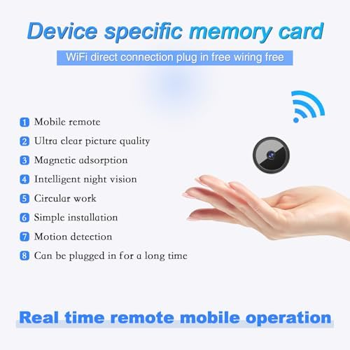 RFAWKNG 2pcs Only 0.9 inch Hidden Camera with Audio/Video Mini Small Spy Home Indoor Night Vision Motion Detection Baby Monitor Wireless Outdoor Nanny WiFi espias Security Secret (2, Black, mini) - 1