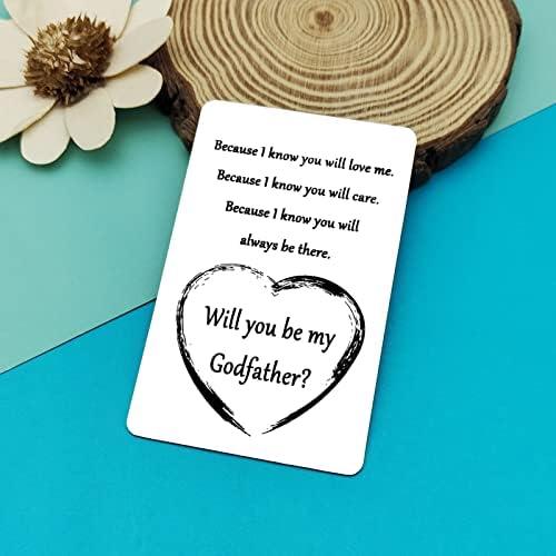 Fathers Day Card Gift Godfather Gift from Godchild Will You Be My Godfather Engraved Wallet Card Gift Baptism Gift New Uncle Gift Godfather Proposal Gifts Baby Shower Christmas Christening Gift